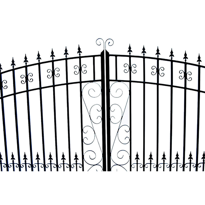 ALEKO Steel Dual Swing Driveway Gate - VENICE Style - 14 x 6 Feet