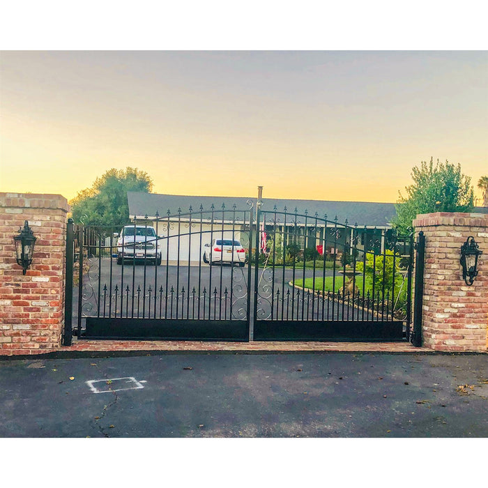 ALEKO Steel Dual Swing Driveway Gate - VENICE Style - 18 x 6 Feet