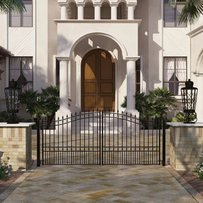 ALEKO Steel Dual Swing Driveway Gate - LONDON Style - 16 x 6 Feet